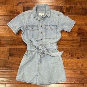 Universal Thread Light Blue Denim Romper